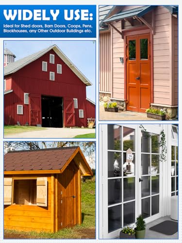 Shed Door T-Handle Lock Latch Kit with 4 Keys, Shed Barn Coop Storage Door T-Lock Set, Adjustable 4-3/4" Stem, Heavy-Duty Zinc Alloy, Black Powder Coated Left Lock - 1pack - style: Lock 4-3/4"