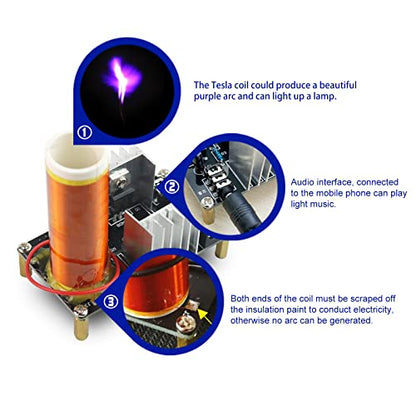 Soldering Practice Kit Music Black Tesla Coil (B) - style: BlackTesla