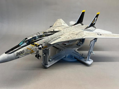 Stand for Model Airplanes for Display Making and Painting,Model Building Berth jig,Tray for Part of 1/72, 1/48(Grey+Swivel Base) - color: Grey+swivel Base