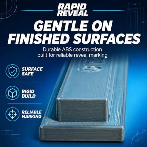 Rapid Reveal - Trim Reveal Tool - 1/8" Trim Gauge - Door Reveal Marking Tool - Durable ABS Plastic - Accurate Jamb Marking - Finish Carpentry & Woodworking Tool - Made in The USA (1/8 Inch Spacer) - size: 1/8 Inch