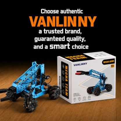 VANLINNY Robot Arm,STEM Project for Boys Age 8-12,Robotic Kit for Aged 12-16,Educational Science Kits for Kids, Building Experiment Robotics Set Project Gifts for 8 9 10 11 12 Years Old Teens