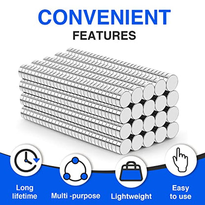 TRYMAG Small Rare Earth Magnets, 360Pcs Neodymium Magnet - color: Silver, size: 3x1mm-360Pcs
