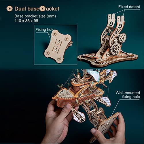 3D Wooden Puzzles for Adults, DIY Fantasy Spaceship Wooden Puzzle Model Building Kits, 420pcs 3D Puzzles Model Educational Brain Teaser DIY Crafts Kits Hobby Gifts Home Decor