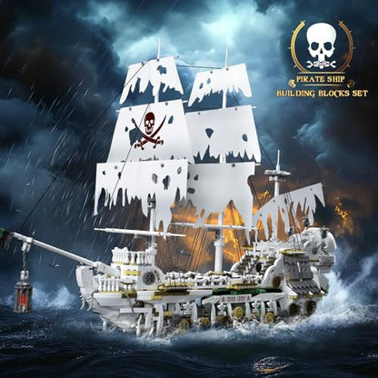 JMBricklayer Pirate Ship Building Sets for Adult 40115, Styx Ghost Ship Toy Big Pirate Ship Model Construction Set to Build, Room Office Decor, Gift for Teens Adults Collections Enthusiasts(3769 PCS)
