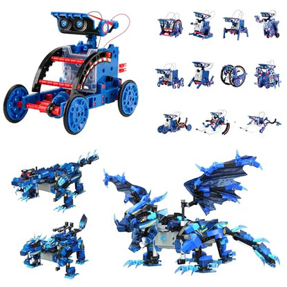 Bundle - 2 Items: Sillbird Solar Robot Toys & Robot Building Kit with Remote Control, Christmas Stem Gifts for Kids Boys Ages 8-12, DIY Science Educational Robotic Toys