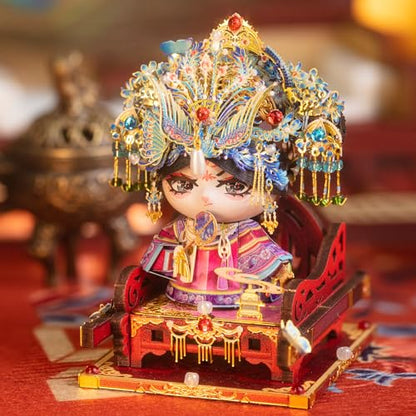 MU 3D Metal Puzzles for Adult Building TV Series Empresses in the Palace Consort Hua Kitty, Cat Themed Metal Models Kits Miniature, Assembling DIY Sets Home Desk Decor - style: Consort Hua