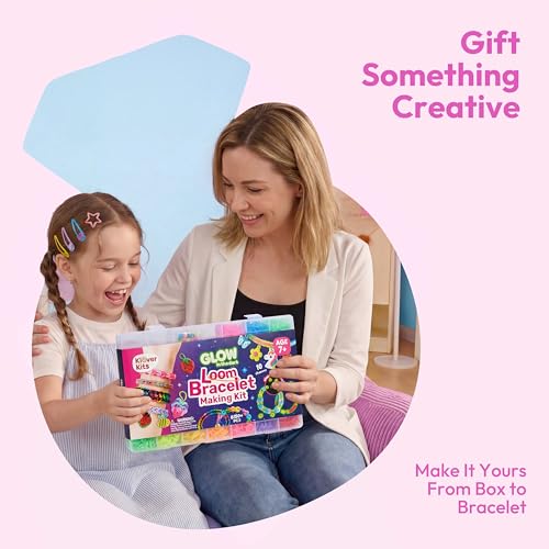JOVA Klever Kits 6000+ PCS Rubber Band Bracelet Kit, Glow in The Dark Loom Bracelet Making Kit, DIY Set, Crafts for Girls Age 7+