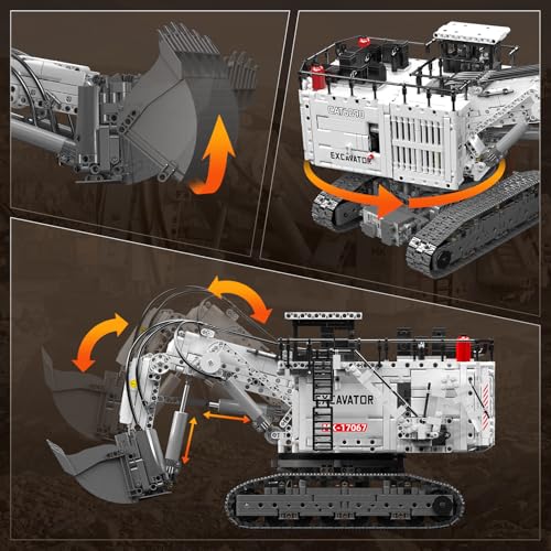 Mould King App Control Large Excavator Building Set for Adults, 3567 Pieces Mining Construction Vehicle Model with Motors, STEM Engineering Blocks Kit