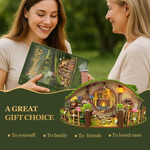 DIY Miniature House Kit The Magic Ring House 3D Wooden Puzzles - color: Diy Tiny House