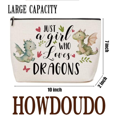 Lovdazzles Dragon Gifts for Girls Makeup Bag Funny Animal Cosmetic Bag - color: Multicolor 1756