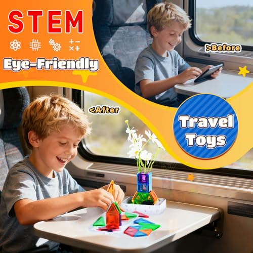 MAGBLOCK 48PCS Mini Magnetic Tiles with Storage Box for Kids 3+ - size: 48pcs