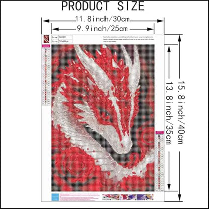 5D Diamond Painting Kits for Adults,Dragon Diamond Art Kits 12 x 16 inch - color: SH189