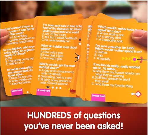 SUSSED The Wacky ‘What Would You Do’ Social Card Game - Age 7+, 2-8 Players - color: Oddball Orange (Silly Goofy Stuff Theme)
