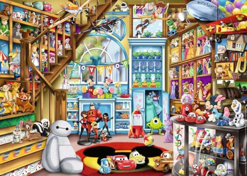 Ravensburger Disney-Pixar Toy Store Jigsaw Puzzle - 1000 piece Puzzle for Adults and Kids | Unique Softclick Technology | Eco-Friendly Material | FSC Certified - style: Original Packaging