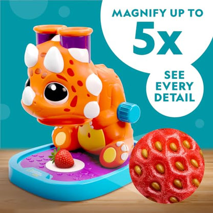National Geographic Kids Microscope Toy Science Kit, Dino-Scope for Age 3+