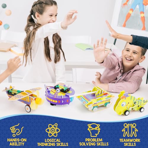 Kasfalci STEM Kits for Kids Age 8-10, STEM Toys for Boys Age 8-12, Science Experiments Robotics Engineering Projects Crafts Robot Building Activities for 6 7 8 9 10 11 12 13 14 Year Old Boys