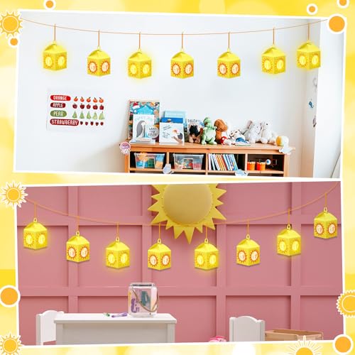 Simgoing 12 Sets Sun Lantern Crafts Kit with LED Lights - style: Sun