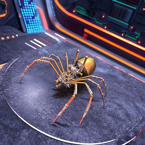 3D Metal Puzzles for Adults Teens-150+Pcs-Mechanical Spider Bee Insect Models-3 Hours to Build-Ideal for Birthday Gifts and Decorations (Mechanical Spider E) - style: Mechanical Spider E