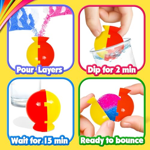 Creative Kids DIY Magic Bouncy Balls - 43 Ball Kit - STEM Science Toys - color: Multicolor Edition