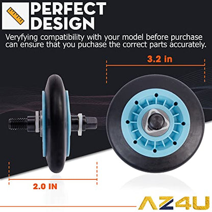 Samsung Dryer Repair Kit Drum Rollers Belt Pulley for DV210AEW DV45H7000EW - size: Full Sets
