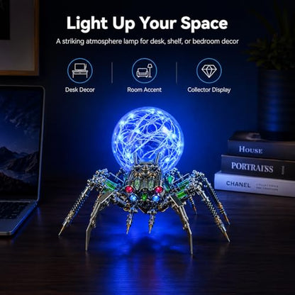 3D Metal Puzzle for Adults,Spider Puzzle Building Set，3D Metal Model Kit, Brain Teaser Puzzles DIY Assembling for Stress Relief - High end Men's Gift - style: Spider