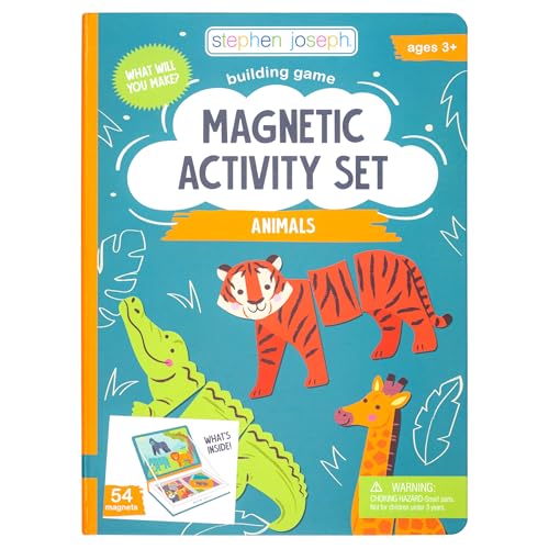 Stephen Joseph Magnetic Activity Set for Kids, Zoo 50-Piece Play Set - color: Zoo