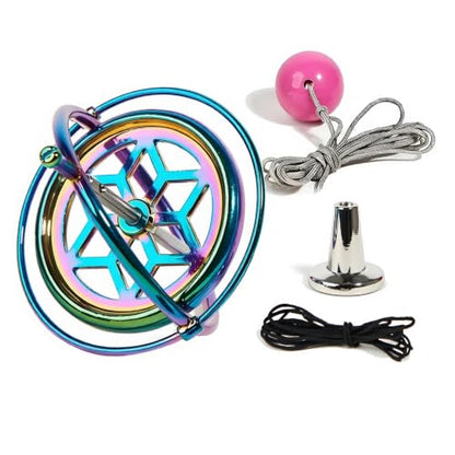 Joytech Precision Gyroscope Kill Time Metal Anti-Gravity Spinner Balance Toy Colorful JA05 - color: Colorful