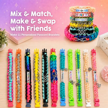 Glittery Garden Paracord Bracelet Making Kit with Charms. Art & Craft Gift - style: Bracelet Making Kit