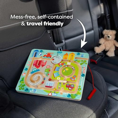 HABA Town Maze Magnetic Busy Board & Travel Toy for Toddlers Ages 2 & Up