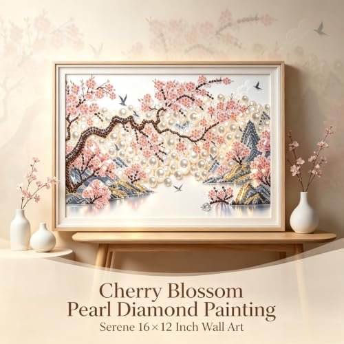 Pearl Diamond Painting Kits for Adults,Flower Diamond Art Pearl Kits - color: PL65-1