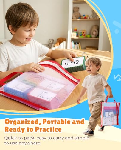 JoyCat 288 Math Flash Cards & Leanring Chart, 4 Operations, Ages 4-8