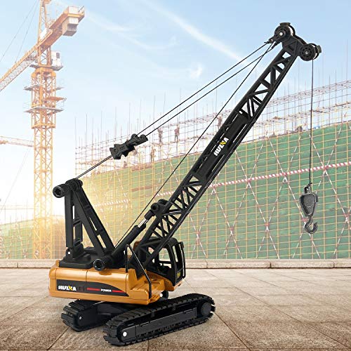duturpo 1/50 Scale Metal Diecast Crane Truck Toy, Metal Construction Vehicles Crane Machine Model Toy for Boys - style: Crawler Crane