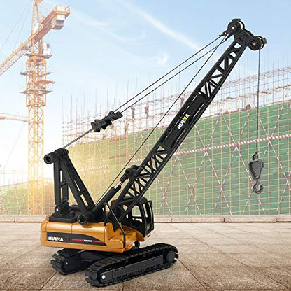 duturpo 1/50 Scale Metal Diecast Crane Truck Toy, Metal Construction Vehicles Crane Machine Model Toy for Boys - style: Crawler Crane