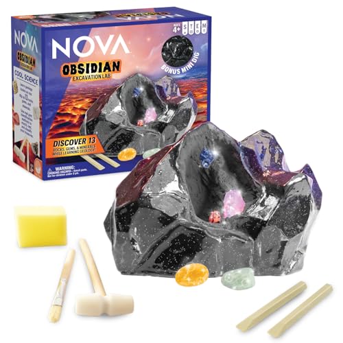 MindWare Gem Dig Kit for Kids Nova Obsidian Excavation