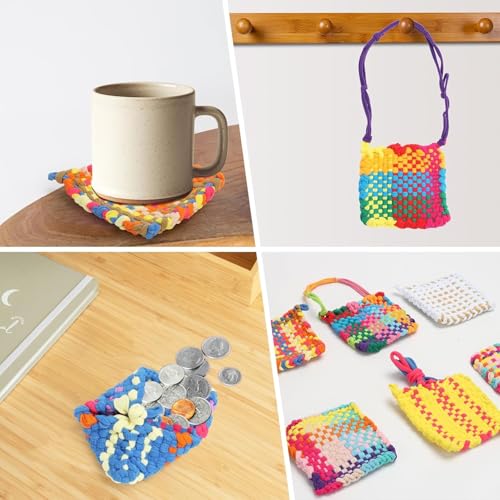 1500pcs Weaving Loom Refill Loops for 7” Potholder Loom,15 Rainbow Colors - color: 15 Rainbow
