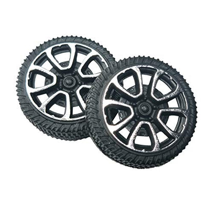 EUDAX 100pcs Plastic Roll 2mm Dia Shaft Car Truck Model Toys Wheel (30mmx9mm) (Pack of 3) - size: Small (Pack of 3)
