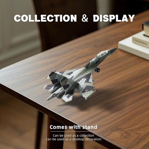 SEBUNAS 1:100 Scale SU-35 Fighter Jet Quick Build Model Kit - color: 03.su-35