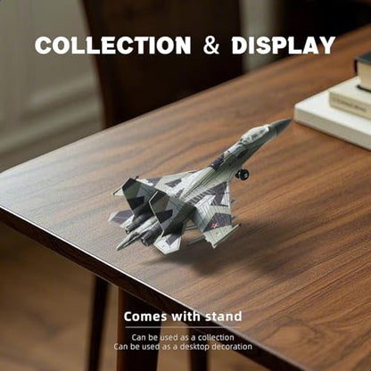 SEBUNAS 1:100 Scale SU-35 Fighter Jet Quick Build Model Kit - color: 03.su-35
