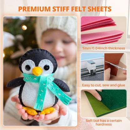 HTVRONT Felt Sheets for Crafts, 9pcs Black Gray White Stiff Felts, 8x12 - color: Grey, size: 8 X 12in
