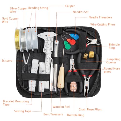 GTAAOY Jewelry Making Supplies Kit, Repair Tools with Accessories - style: B