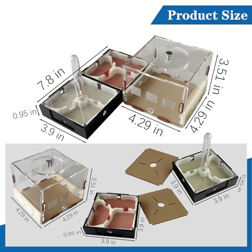 Ant Farm Nest STEM Science Learning Kit DIY Terrarium Kit Care for Live Ants Ant Habitat with Water Tower Nurturing Room and Comprehensive Observation-Set 3 - size: 3