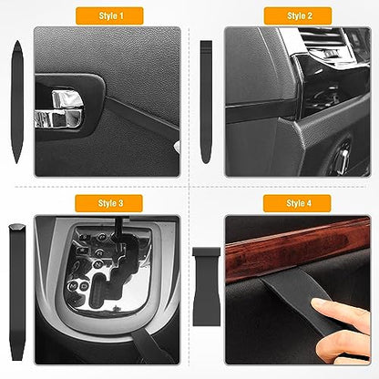 GOOACC 8PCS Auto Trim Scratch Removal Tool - color: Black, size: 8PCS Trim Removal