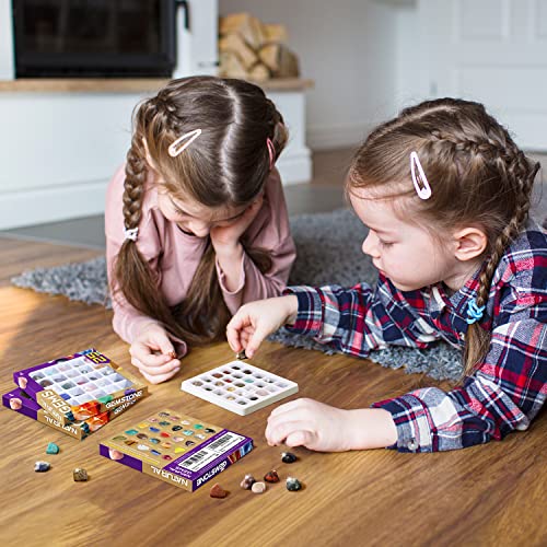 Gamerside Rock Collection 25 Mineral Rocks Gemstones for Kids 6-12 - color: 25 Rocks