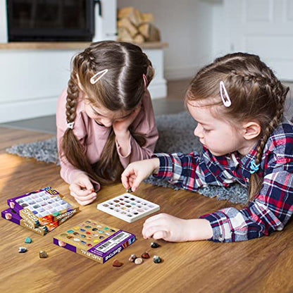 Gamerside Rock Collection 25 Mineral Rocks Gemstones for Kids 6-12 - color: 25 Rocks