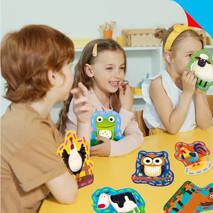 SpriteGru 9 PCS Kids Lacing Cards, 9 Double Sided Farm Animals Sewing Cards with 9 Colorful Laces, Educational & Learning Toys for Preschoolers, Kids Ages 3+ - color: Farm Animals