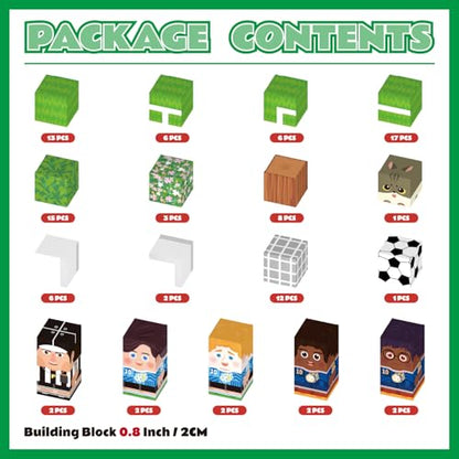 100PCS Magnetic Building Blocks, Sensory Stacking Toys for Kids Ages 3+ - color: Soccer Game