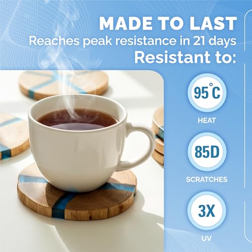 Craft Resin Crystal Clear Epoxy Resin Kit - Food Safe, UV Resistant - 34 Oz - size: 34 Oz