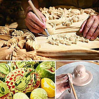 Wood Carving, 12 Carving Tools Set With Knife Stone & Carrying pouch - Perfect Knife Kit for Beginner