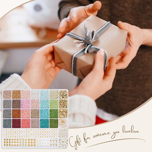 TEXGIZRLY 3mm Seed Bead for Bracelets Making Friendship Bracelet Making Kit - size: Seed Beads 3MM-B