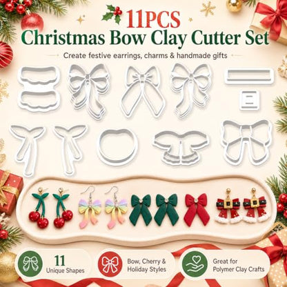 11PCS Bow Polymer Clay Cutters Set - color: Bow-11pcs